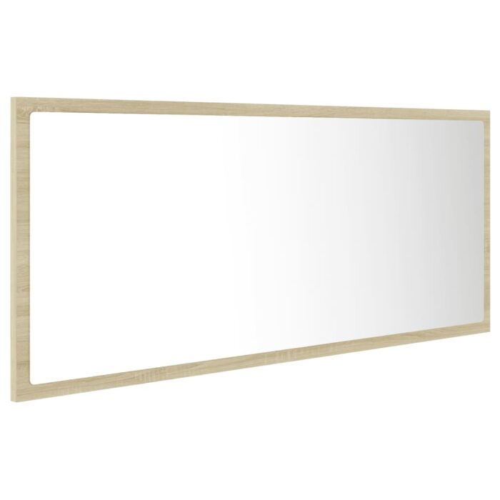 Miroir LED de salle de bain Chêne sonoma 100x8,5x37cm Acrylique – Image 4