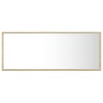 Miroir LED de salle de bain Chêne sonoma 100x8,5x37cm Acrylique – Image 5
