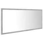 Miroir à LED de salle de bain Gris béton 100x8,5x37cm Acrylique – Image 4