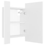 Armoire salle de bain à miroir LED Blanc 40x12x45 cm Acrylique – Image 11