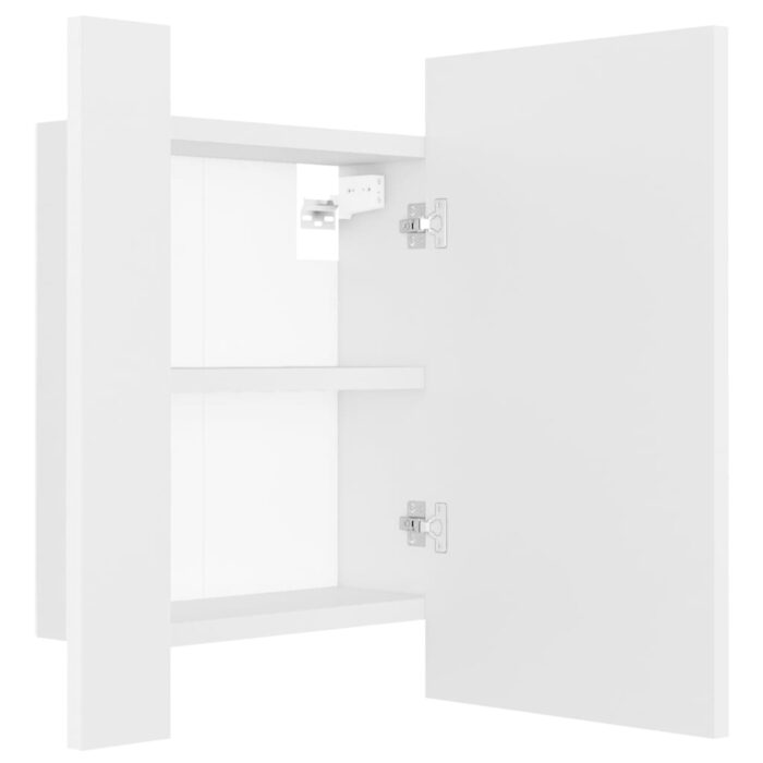 Armoire salle de bain à miroir LED Blanc 40x12x45 cm Acrylique – Image 11