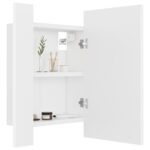 Armoire salle de bain à miroir LED Blanc 40x12x45 cm Acrylique – Image 5