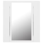 Armoire salle de bain à miroir LED Blanc 40x12x45 cm Acrylique – Image 7