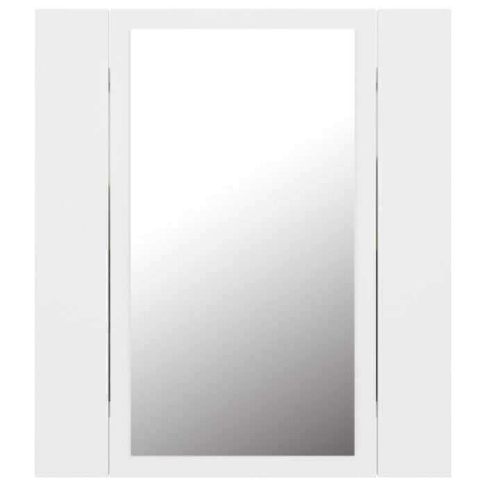 Armoire salle de bain à miroir LED Blanc 40x12x45 cm Acrylique – Image 7