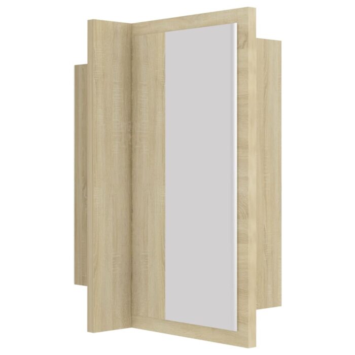 Armoire à miroir LED de bain Chêne sonoma 40x12x45 cm Acrylique – Image 9