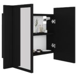 Armoire à miroir de salle de bain LED Noir 60x12x45 Acrylique – Image 5