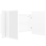 Armoire salle de bain à miroir LED Blanc 80x12x45 cm Acrylique – Image 9