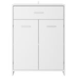 Armoire de salle de bain blanc 60x33x80 cm bois d’ingénierie – Image 4