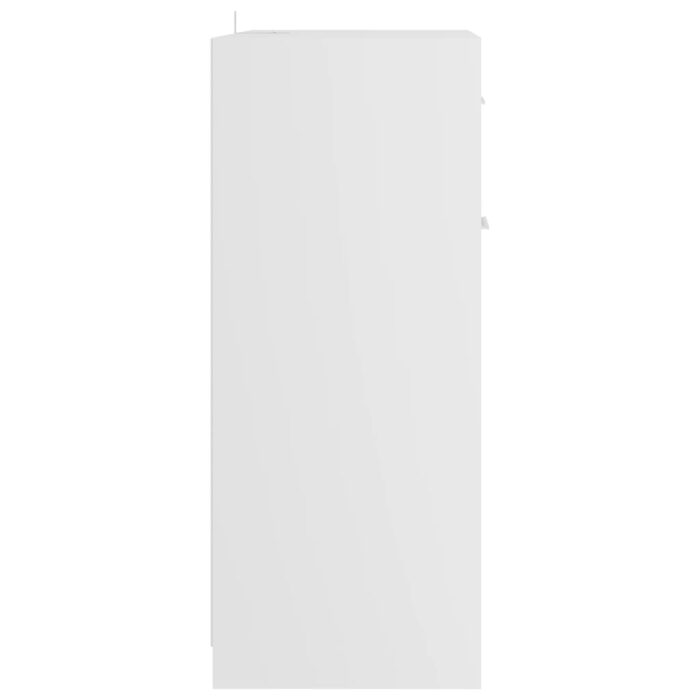 Armoire de salle de bain blanc 60x33x80 cm bois d’ingénierie – Image 5