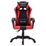 Fauteuil de jeux vidéo avec LED RVB Rouge et noir Similicuir – Image 3