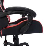 Fauteuil de jeux vidéo avec LED RVB Rouge et noir Similicuir – Image 7