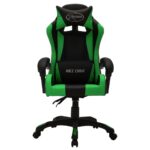 Fauteuil de jeux vidéo avec LED RVB Vert et noir Similicuir – Image 2