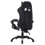 Fauteuil de jeux vidéo avec LED RVB Blanc et noir Similicuir – Image 5