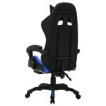 Fauteuil de jeux vidéo avec LED RVB Bleu et noir Similicuir – Image 5