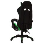 Fauteuil de jeux vidéo avec LED RVB Vert et noir Similicuir – Image 5
