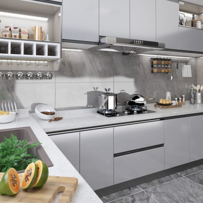 Film autoadhésif pour meubles Argenté brillant 500x90 cm PVC – Image 1