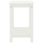 Table de chevet blanc 35x30x47 cm bois de pin massif – Image 2