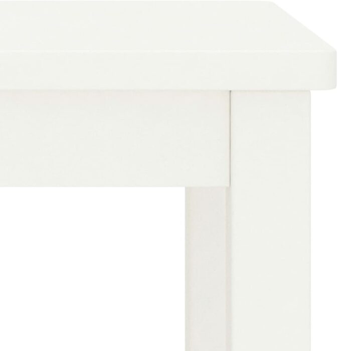 Table de chevet blanc 35x30x47 cm bois de pin massif – Image 3