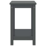 Table de chevet gris foncé 35x30x47 cm bois de pin massif – Image 2