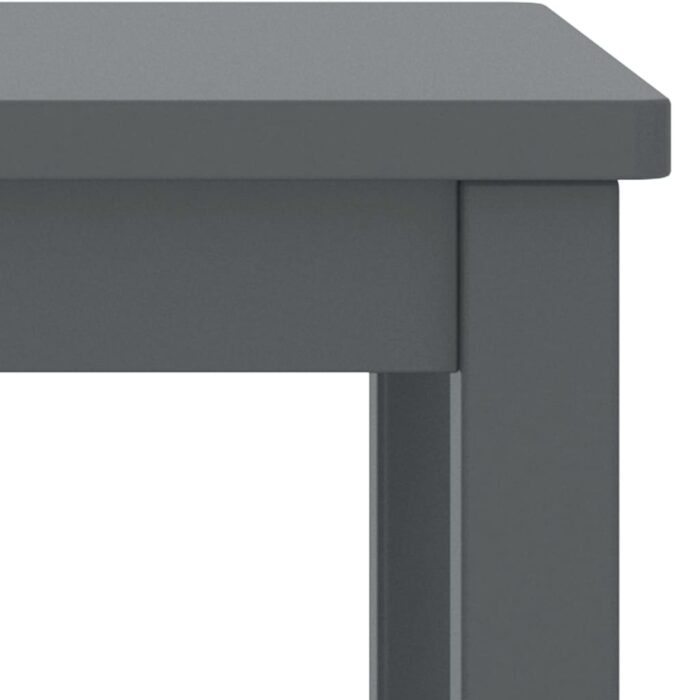 Table de chevet gris foncé 35x30x47 cm bois de pin massif – Image 3
