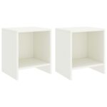 Tables de chevet 2 pcs Blanc 35x30x40 cm Bois de pin massif