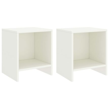 Tables de chevet 2 pcs Blanc 35x30x40 cm Bois de pin massif