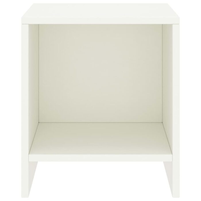 Tables de chevet 2 pcs Blanc 35x30x40 cm Bois de pin massif – Image 2