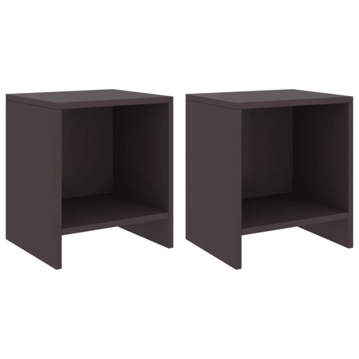 Tables de chevet 2 pcs Marron foncé 35x30x40 cm Bois de pin – Image 1