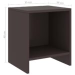 Tables de chevet 2 pcs Marron foncé 35x30x40 cm Bois de pin – Image 6