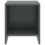 Tables de chevet 2 pcs Gris foncé 35x30x40cm Bois de pin massif – Image 2