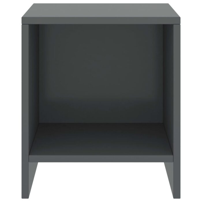 Tables de chevet 2 pcs Gris foncé 35x30x40cm Bois de pin massif – Image 2