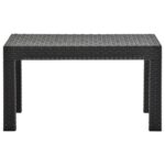 Table de jardin Anthracite 58x58x41 cm PP Rotin – Image 2