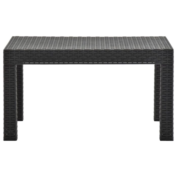 Table de jardin Anthracite 58x58x41 cm PP Rotin – Image 2