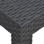Table de jardin Anthracite 58x58x41 cm PP Rotin – Image 4