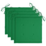 Chaises de jardin et coussins lot de 4 Gris Bois acacia massif – Image 6