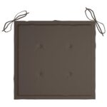 Chaises de jardin et coussins lot de 4 Gris Bois acacia massif – Image 7