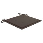 Chaises de jardin et coussins lot de 4 Gris Bois acacia massif – Image 8