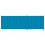 Chaise longue de jardin avec coussin Bois d'acacia solide – Image 2