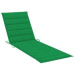Chaise longue de jardin avec coussin Bois d'acacia solide – Image 4