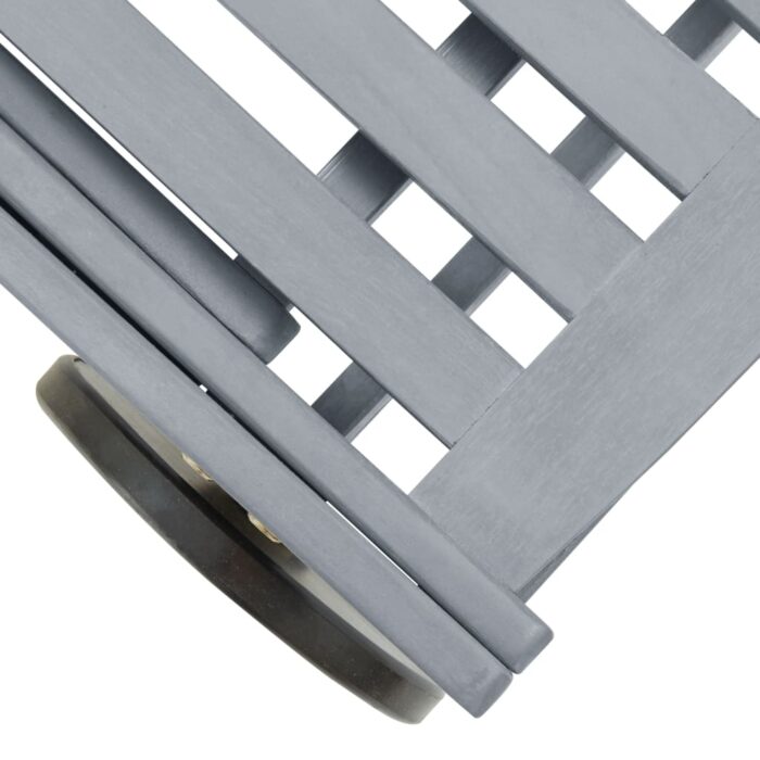 Chaise longue de jardin avec coussin Bois d'acacia solide – Image 10