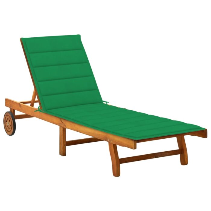 VXL8720286237427_a_en_hd_1.jpg Chaise longue de jardin avec coussin Bois d'acacia solide – Image 1