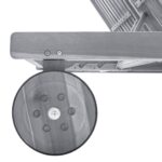 Chaise longue de jardin 2 places avec coussin Gris Acacia – Image 3