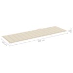 Chaise longue de jardin 2 places avec coussin Gris Acacia – Image 6