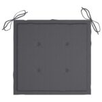 Chaises de jardin avec coussins lot de 2 Acacia solide et acier – Image 8