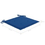 Chaises de jardin avec coussins lot de 2 Acacia solide et acier – Image 11