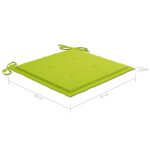 Chaises de jardin avec coussins lot de 2 Acacia solide et acier – Image 11