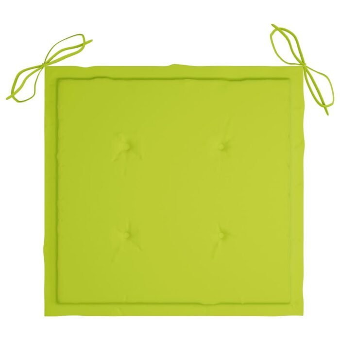 Chaises de jardin avec coussins lot de 2 Acacia solide et acier – Image 8