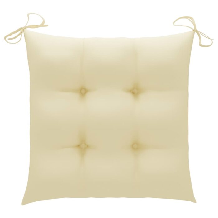 Chaises de jardin avec coussins lot de 2 Acacia solide et acier – Image 12
