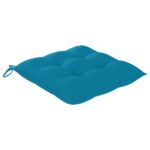 Chaises de jardin avec coussins lot de 2 Acacia solide et acier – Image 10