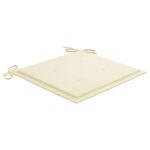Chaises de jardin avec coussins lot de 2 Teck solide et acier – Image 7